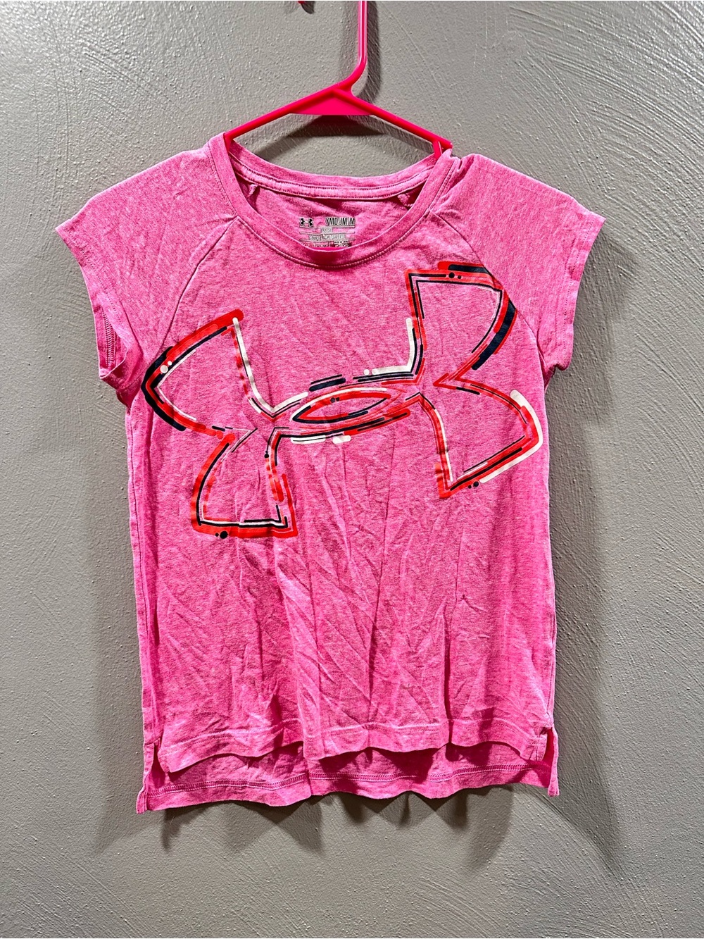 Under Armour Pink Short Sleeve Tee with Graphic Logo